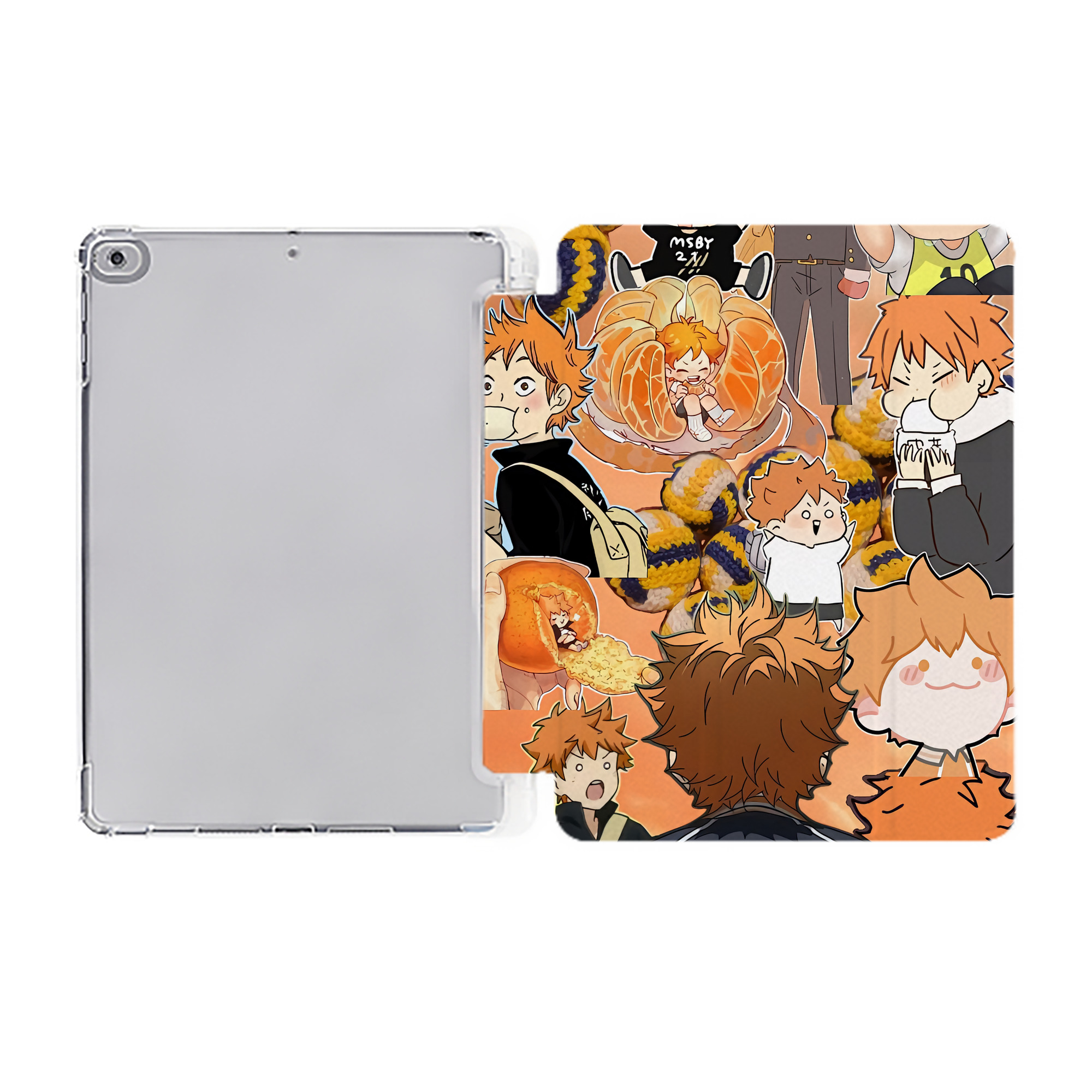 （画像用） ハイキュー!! Haikyu!! IPad ケース ペン収納付き 三つ折りスタンド PUレザー×シリコン 対応機種9.5/10.5/10.9インチ
